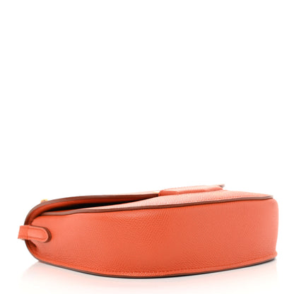 Celine Grained Calfskin Small Trotteur Carnelian 4 of 8