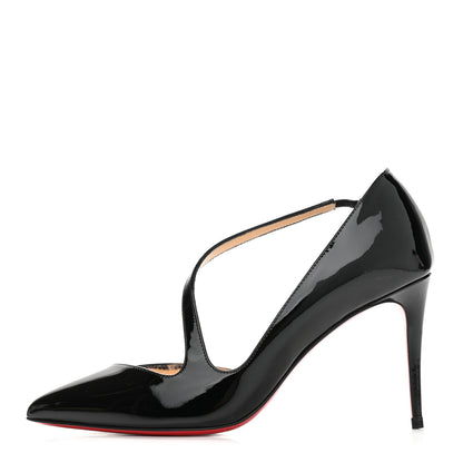 Christian Louboutin Patent Jumping Cross 85 Pumps 35 Black 1 of 8