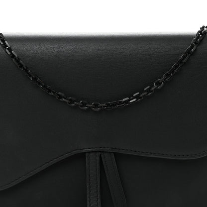 Christian Dior Ultra Matte Calfskin Saddle Chain Pouch Black 8 of 10