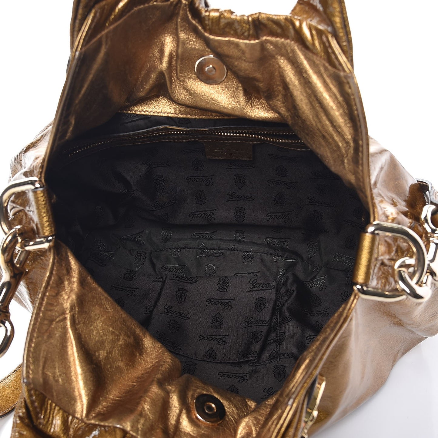 Metallic Patent Small Hysteria Gold