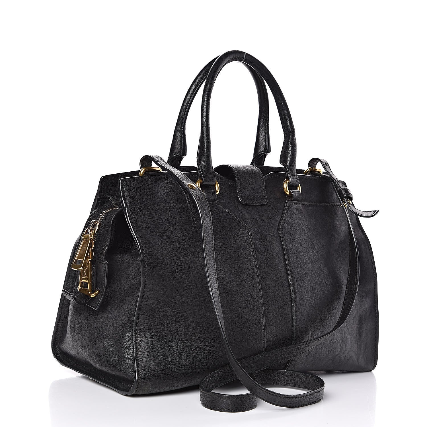 Saint Laurent Sheepskin Small Cabas ChYc Black 3 of 19
