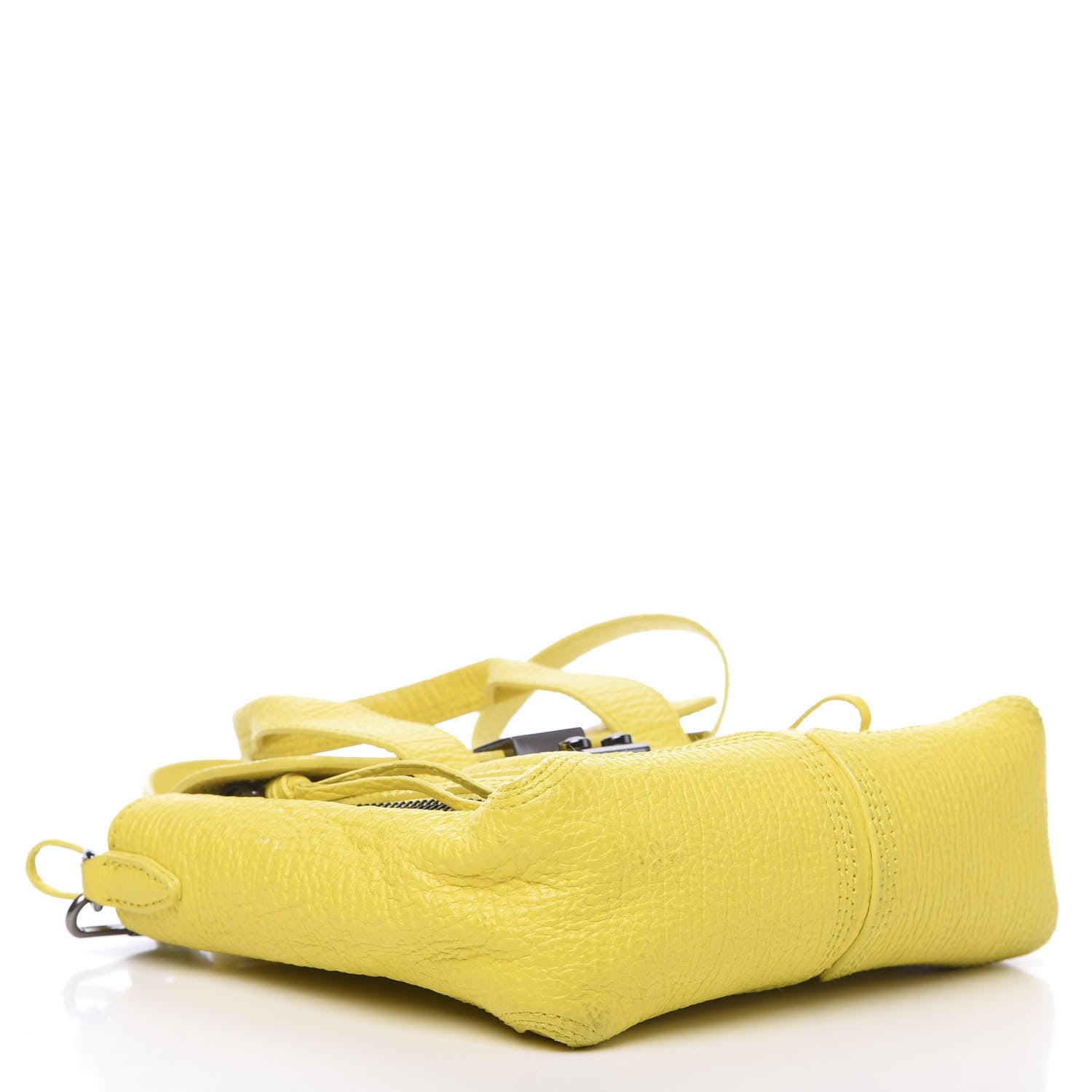 3.1 Phillip Lim 3.1 Textured Calfskin Mini Pashli Satchel Yellow 3 of 12