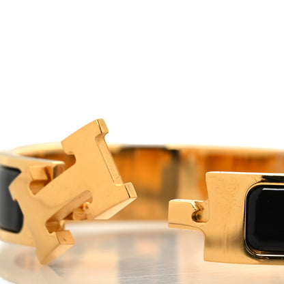 Hermes Enamel Narrow Clic Clac H Bracelet PM Black 4 of 5