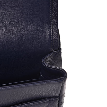 Chanel Caviar Quilted Maxi Double Flap Navy Blue 17 of 19