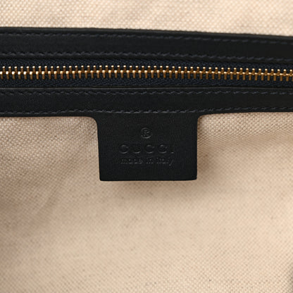 Gucci Monogram Selleria Calfskin Vintage Web Medium Boston Beige Blue 6 of 11