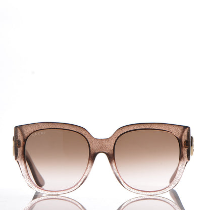 Gucci Glitter Square Sunglasses 3836/F/S Brown Pink 2 of 7