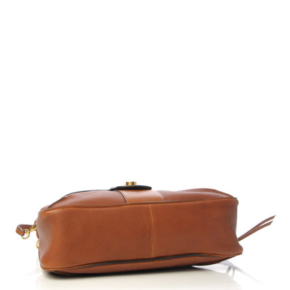 Chloe Grained Lambskin Medium Lexa Shoulder Bag Mustard Brown 4 of 9
