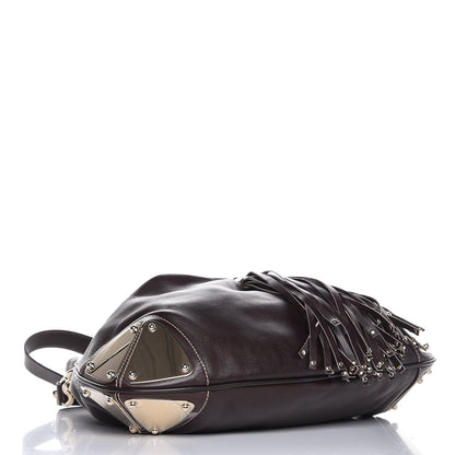 Gucci Calfskin Medium Indy Top Handle Hobo Dark Brown 4 of 8