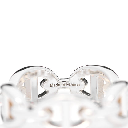 Hermes Sterling Silver PM Chaine d'Ancre Enchainee Band Ring 51 5.75 5 of 9