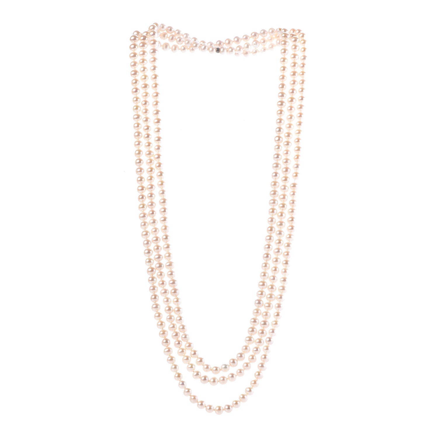Tiffany Sterling Silver Pearl 6-7mm Ziegfeld Strand Necklace 80" 3 of 6