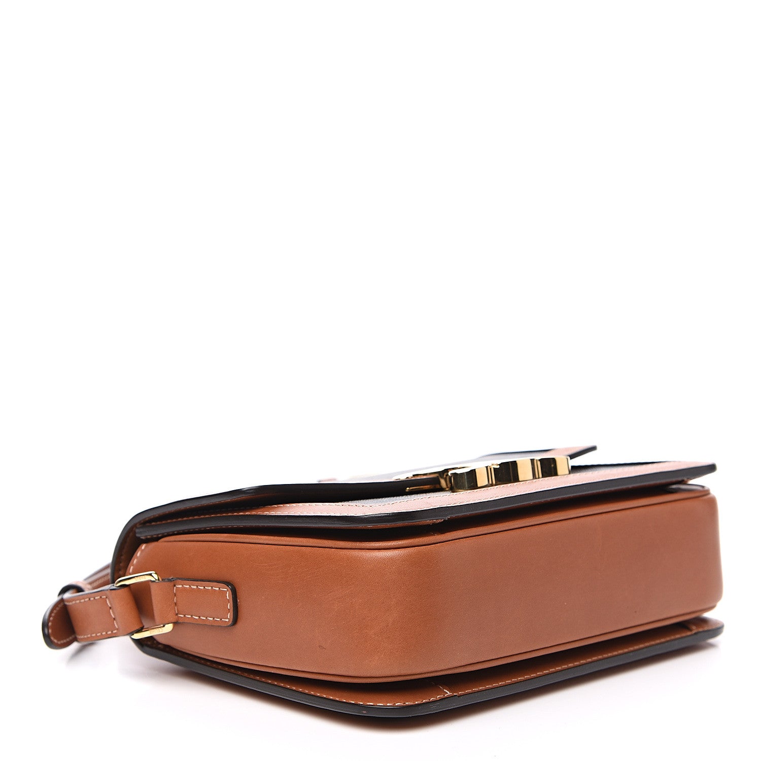 Celine Calfskin Triomphe Canvas Teen Triomphe Bag Tan 3 of 10