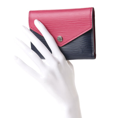 Louis Vuitton Epi Victorine Wallet Indigo Hot Pink 2 of 7