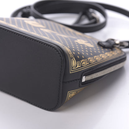 Gucci X SEGA Calfskin GUCCY Stars Mini Dome Shoulder Bag Black Gold 7 of 11