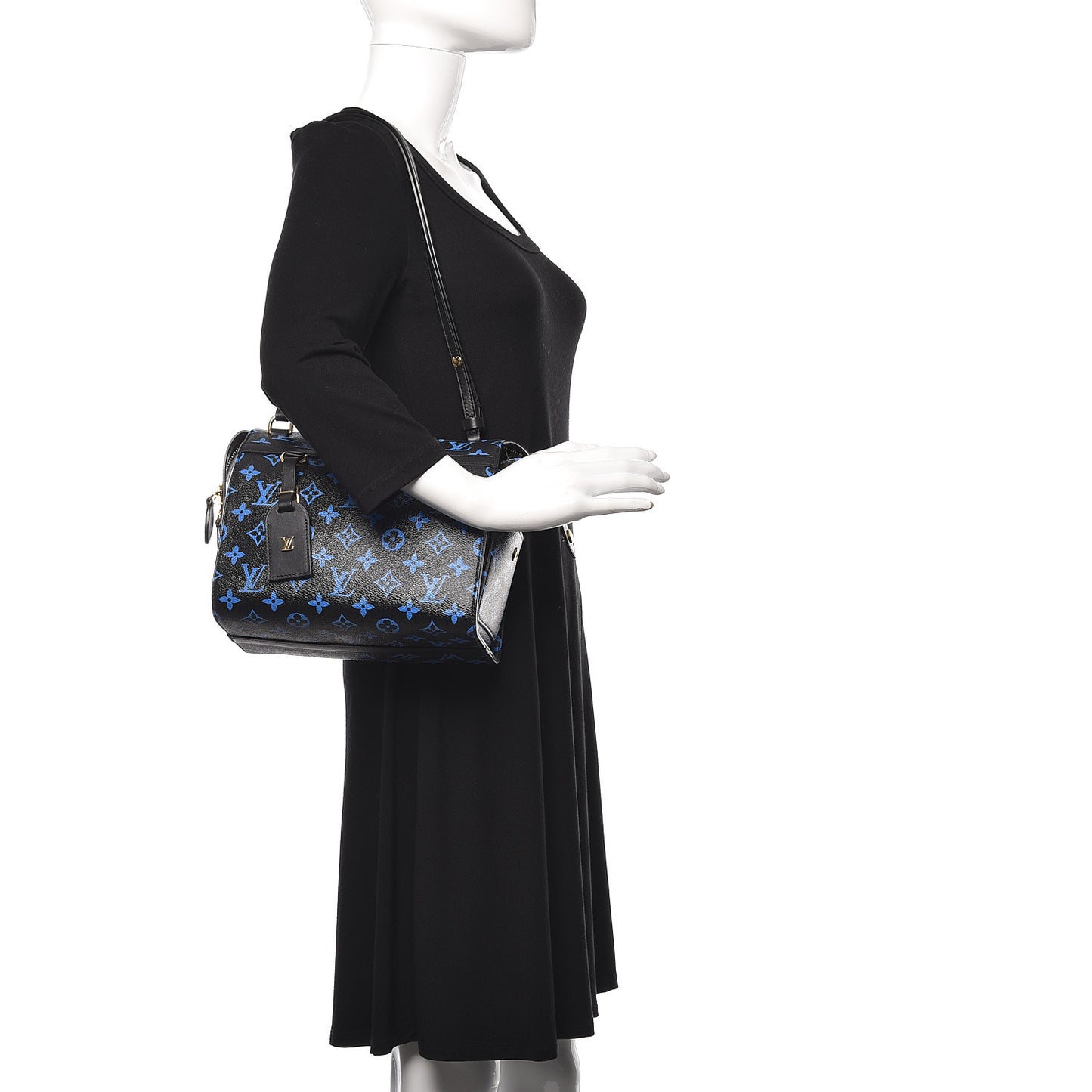 Colored Monogram Speedy Amazon PM Blue Black