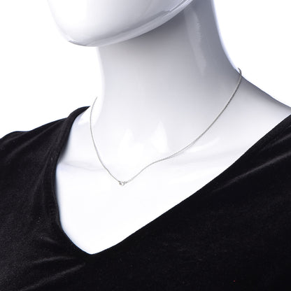 Tiffany Platinum Diamond .08ct Elsa Peretti Diamonds by the Yard Pendant Necklace 2 of 6