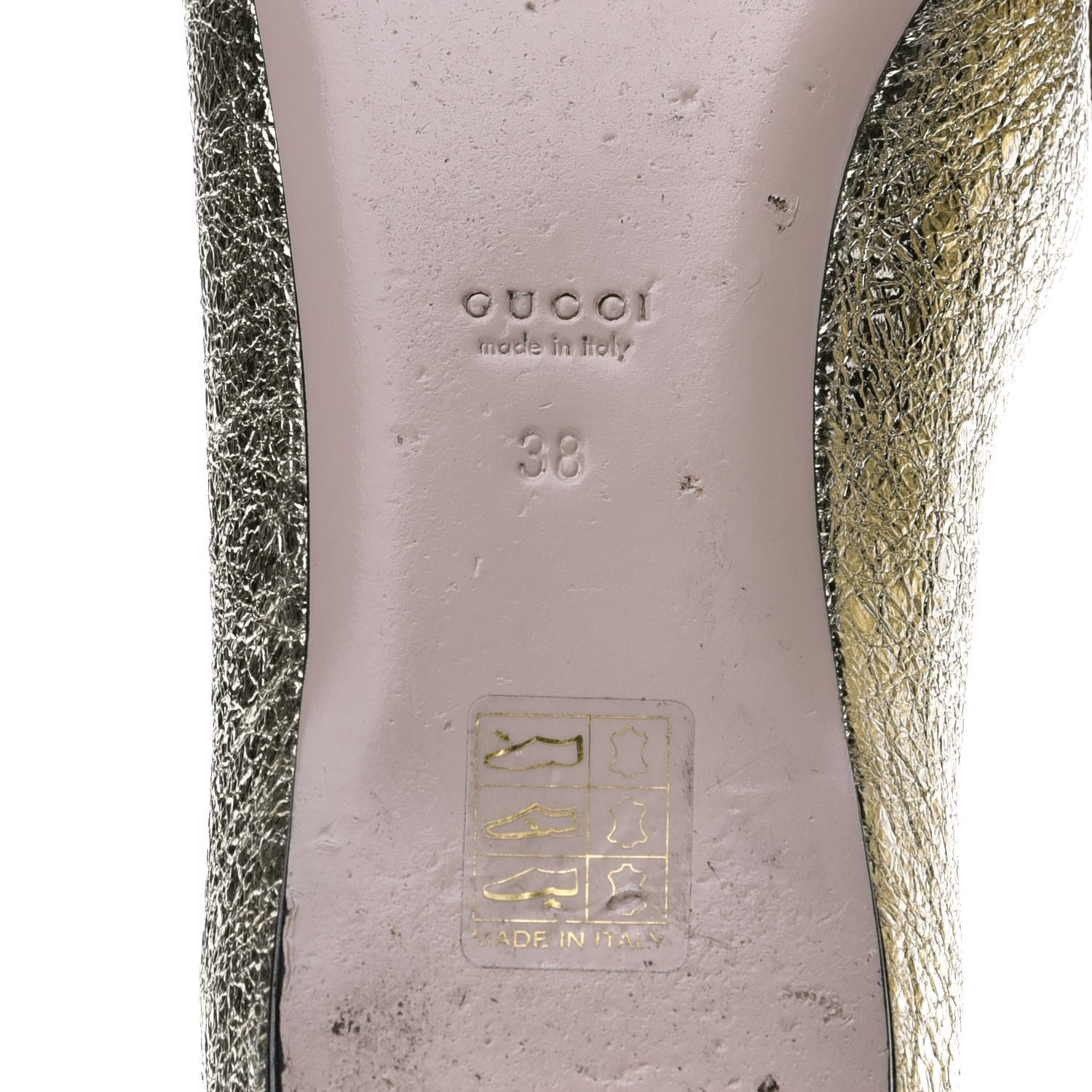 Gucci Galassia GG Marmont Fringe Flats 38 Platino 7 of 9