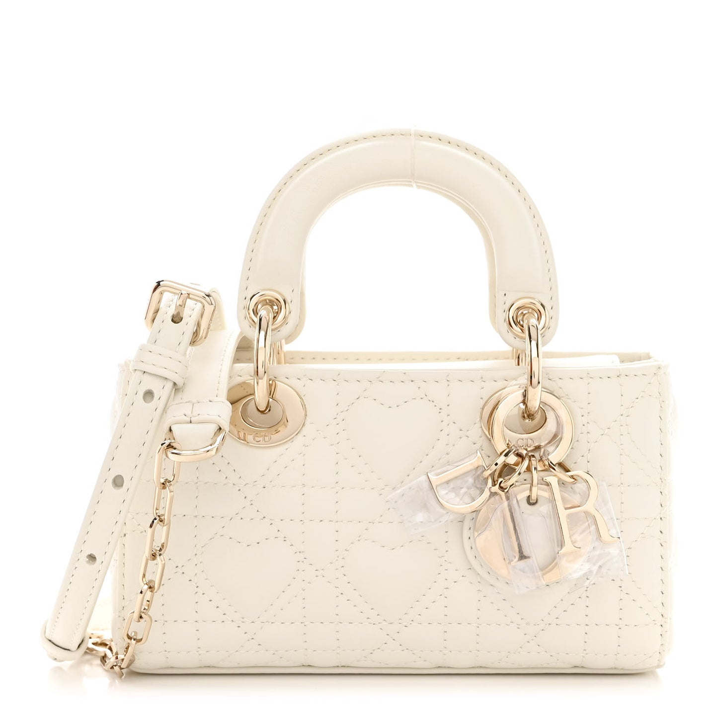 Lambskin Cannage Dioramour Micro Lady D-Joy Latte