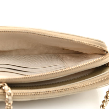 Chanel Metallic Caviar Quilted Small Clutch With Chain Gold 5 of 13