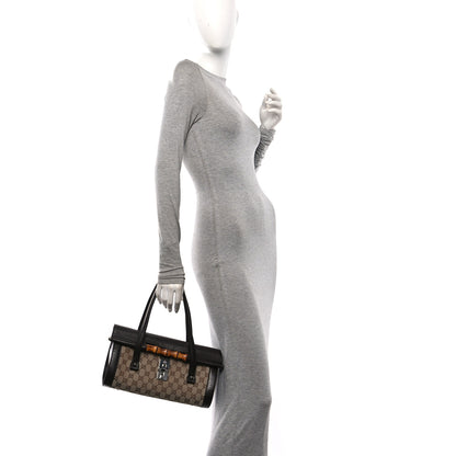 Gucci Monogram Bamboo Bullet Bag Dark Brown 2 of 13