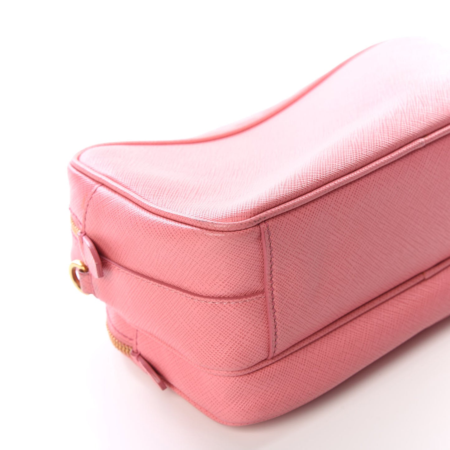 Saffiano Lux Double Zip Crossbody Bag Petalo