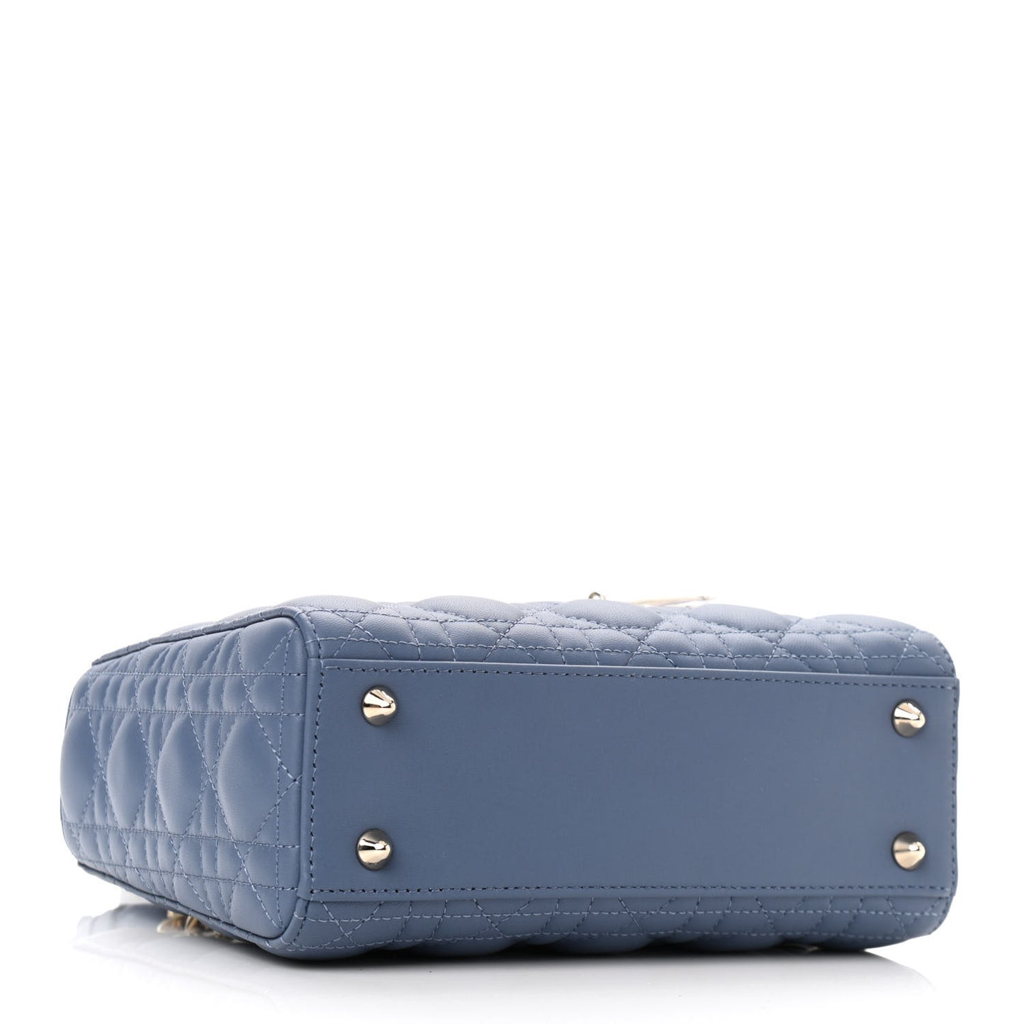Lambskin Cannage Small My Lady Dior Blue Grey