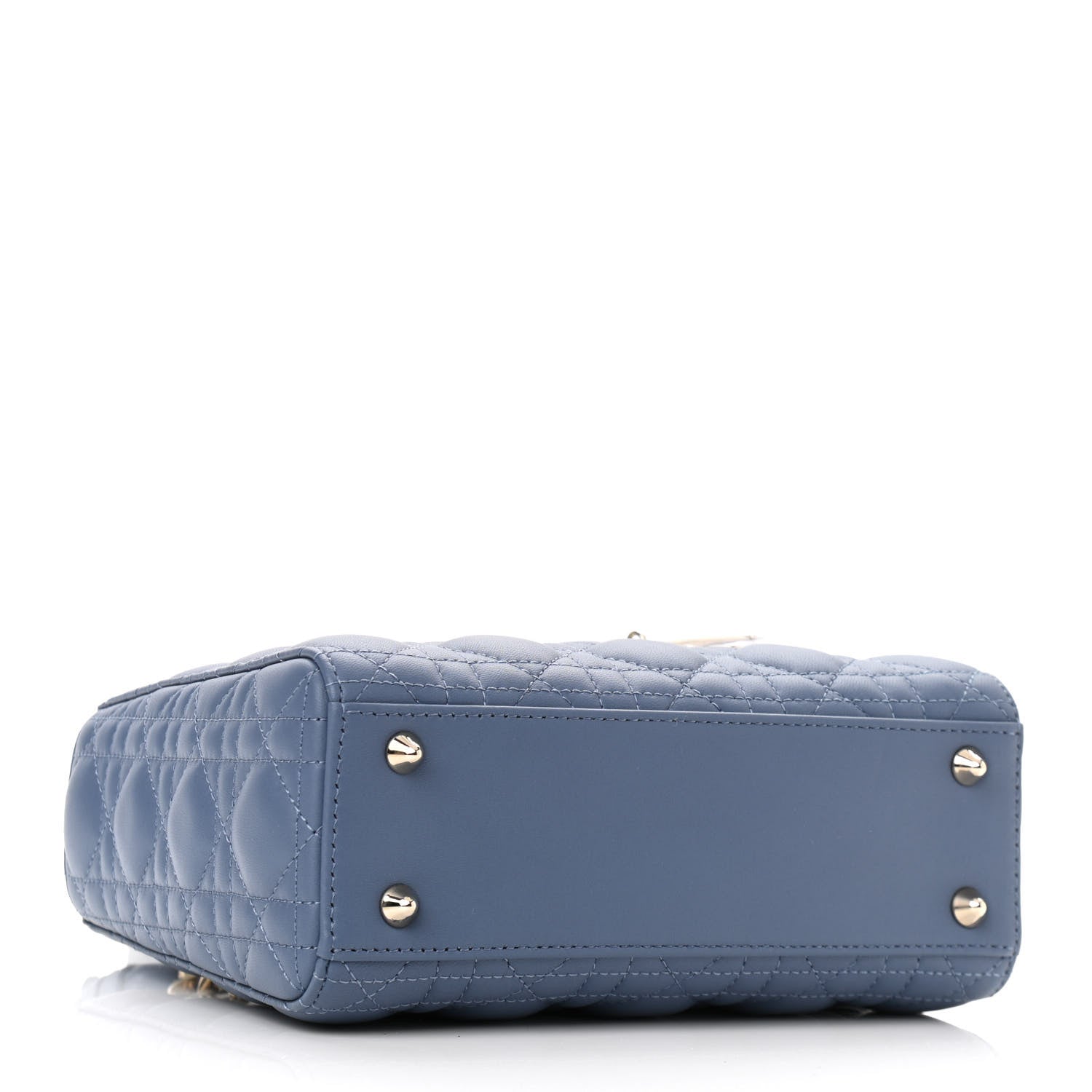 Christian Dior Lambskin Cannage Small My Lady Dior Blue Grey 3 of 10