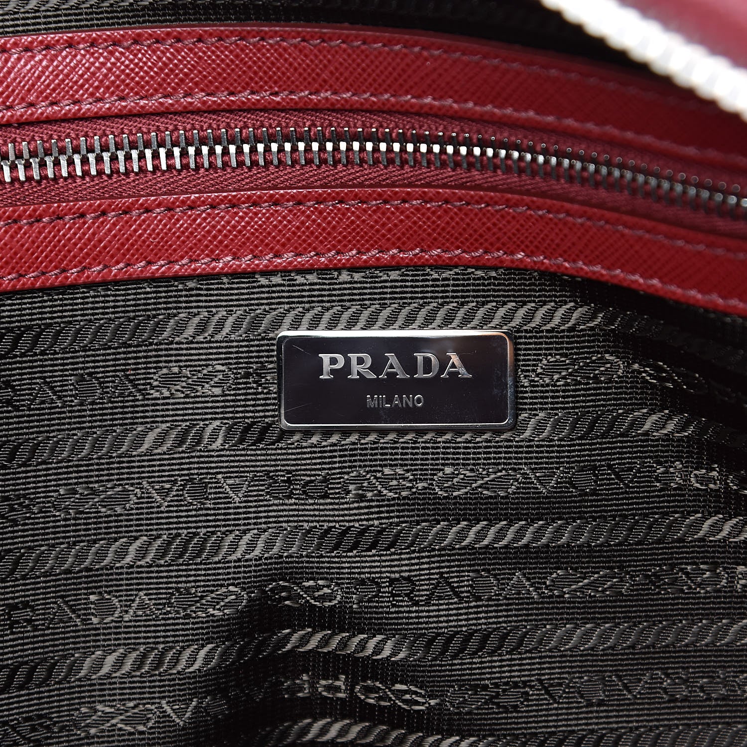 Prada Saffiano Travel Briefcase Rubino 6 of 10
