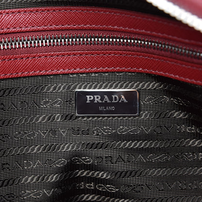 Prada Saffiano Travel Briefcase Rubino 6 of 10