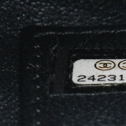 Chanel Caviar Quilted Small CC Filigree Flap White Black 6 of 10