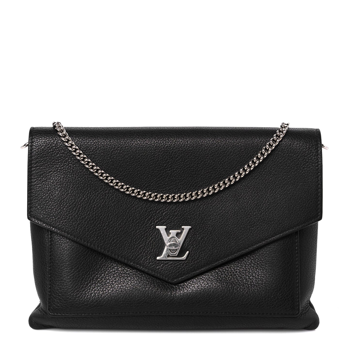 Soft Calfskin My Lockme Chain Pochette Black