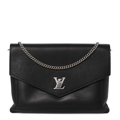 Louis Vuitton Soft Calfskin My Lockme Chain Pochette Black 1 of 10