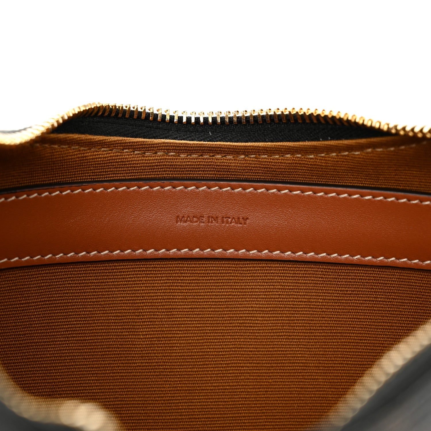 Celine Triomphe Canvas Calfskin Ava Shoulder Bag Tan 6 of 12