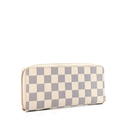 Louis Vuitton Damier Azur Clemence Wallet Rose Ballerine 3 of 8