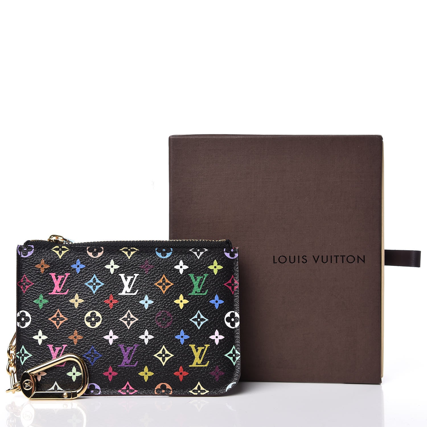 Louis Vuitton Monogram Multicolor Key Pouch Black Grenade 8 of 8
