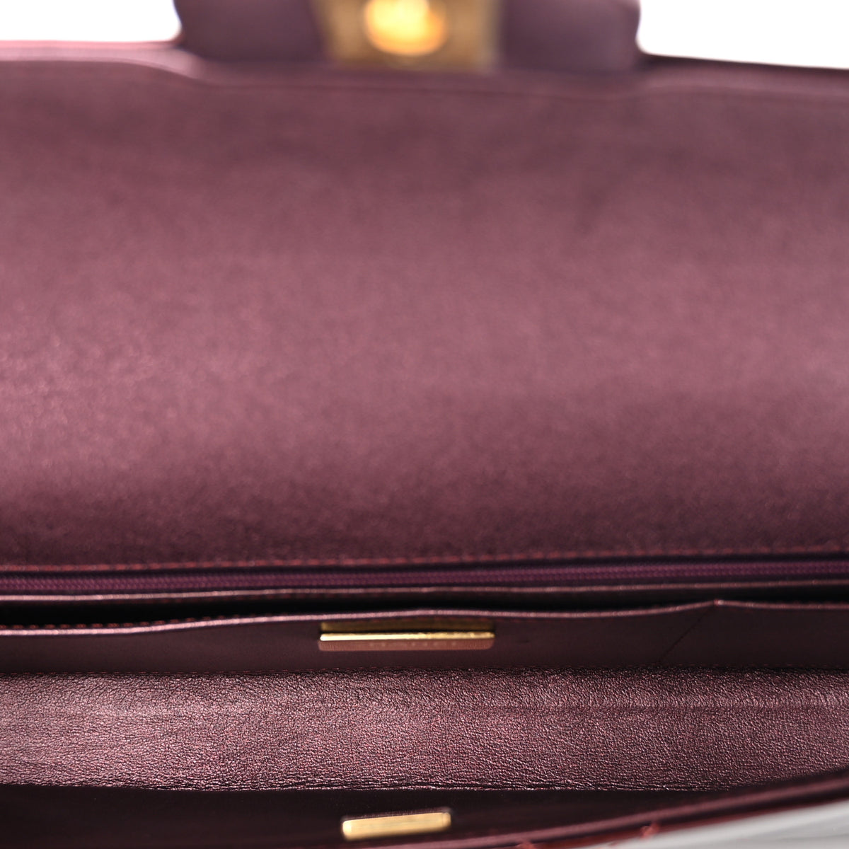 Chanel Metallic Mirror Calfskin Large Top Handle Clutch With Chain  Burgundy 5 of 10