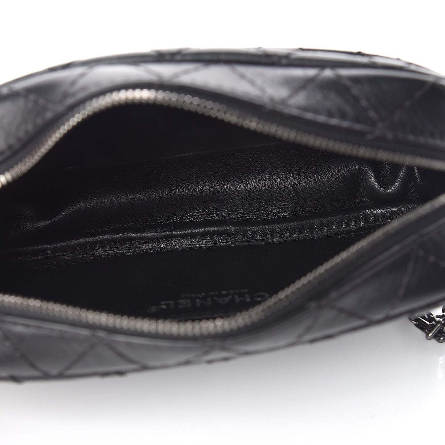 Aged Calfskin Quilted Mini Reissue Camera Case Black