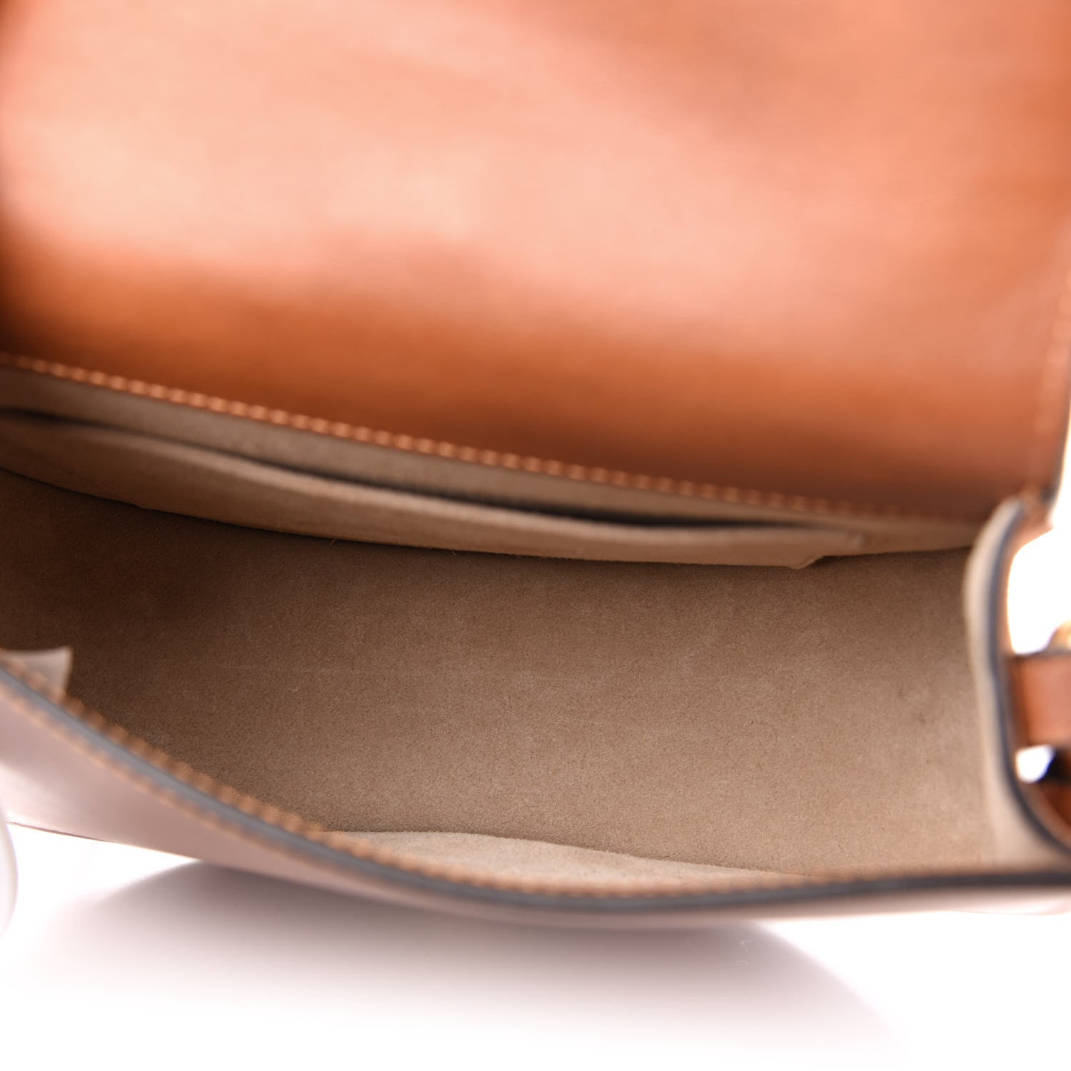 Chloe Calfskin Suede Medium Nile Bracelet Bag Caramel 5 of 10