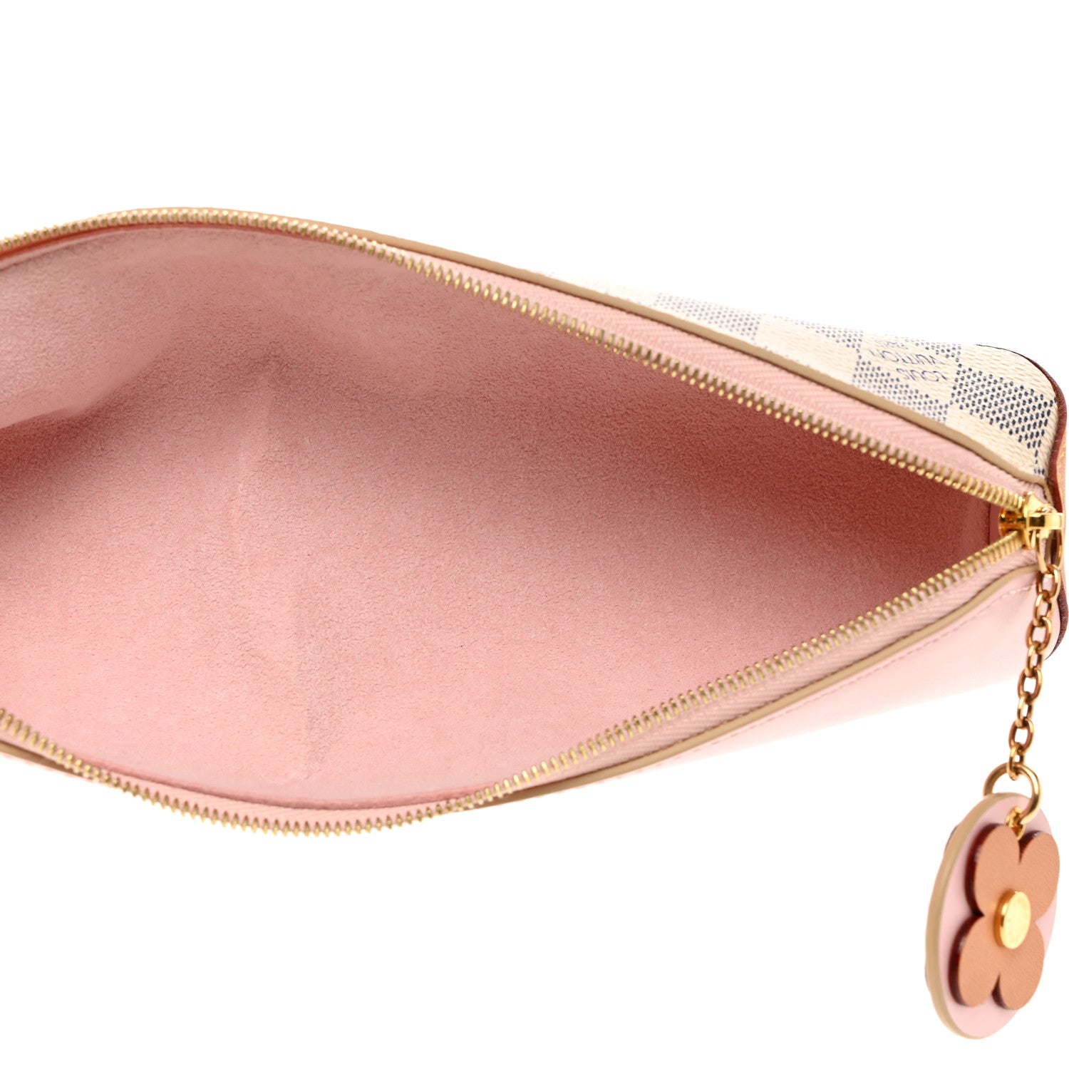 Louis Vuitton Damier Azur Elizabeth Pencil Pouch Rose Ballerine 5 of 7