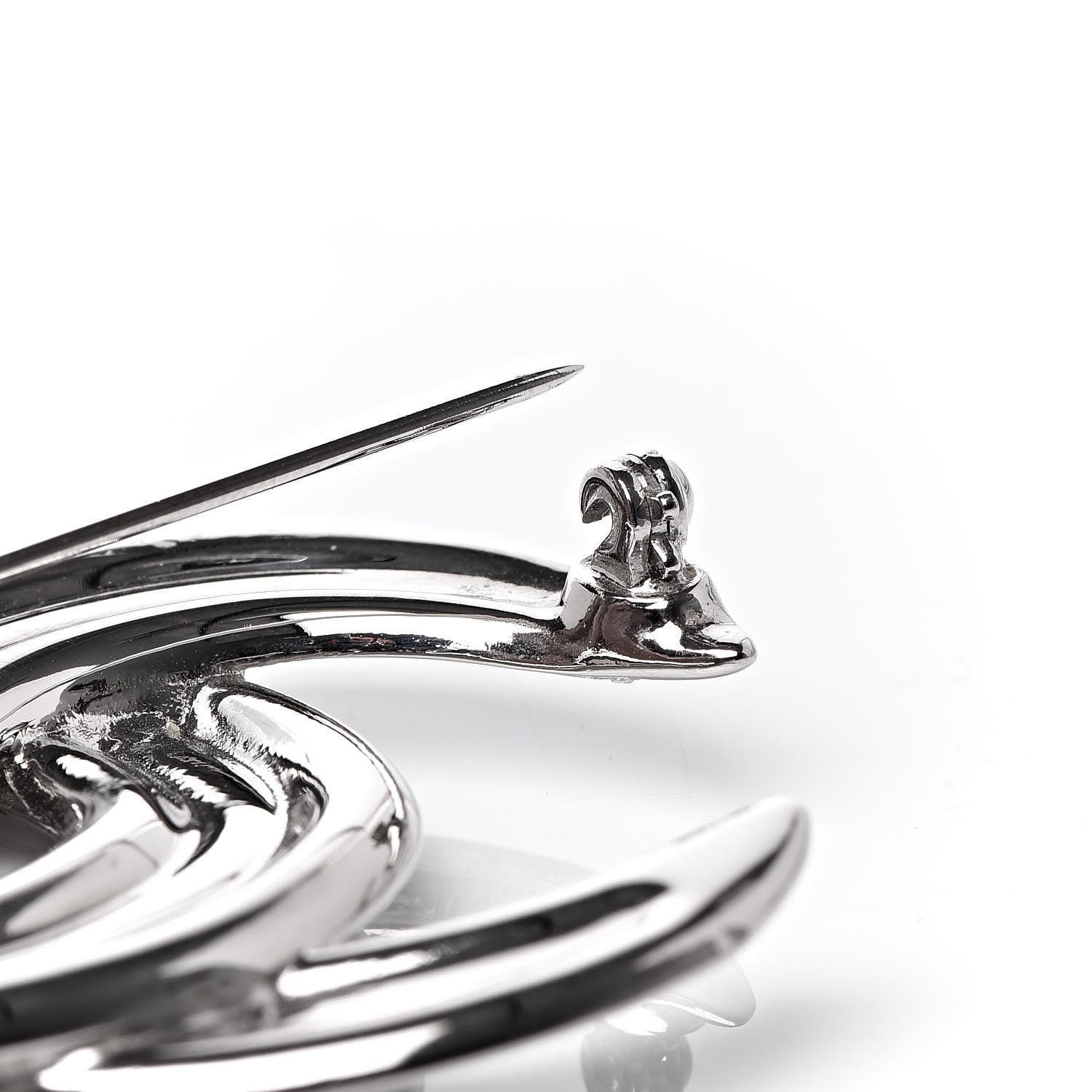 Chanel Baguette Crystal CC Brooch Silver 5 of 6