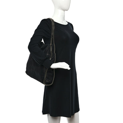 Stella McCartney Shaggy Deer Falabella Fold Over Tote Black 2 of 9