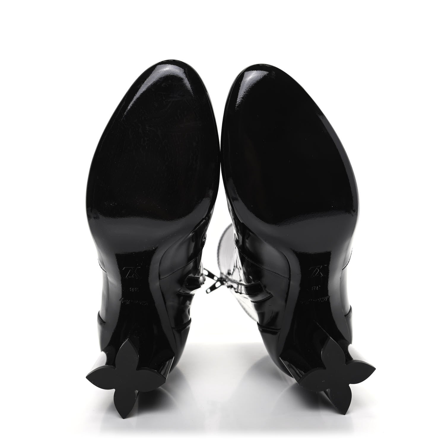 Louis Vuitton Patent Uniformes Silhouette Ankle Boots 38 Black 5 of 7
