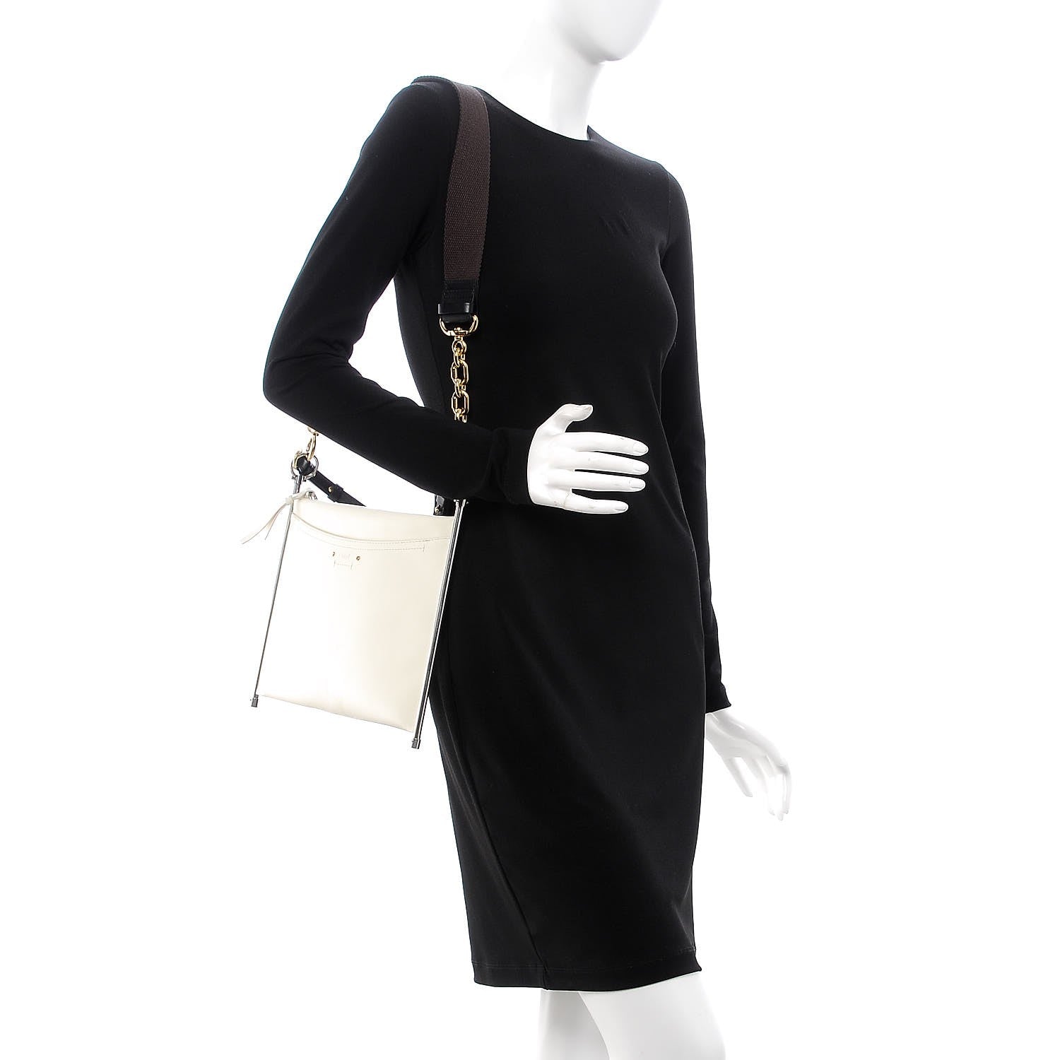 Chloe Smooth Calfskin Medium Roy Bag Natural White 2 of 8