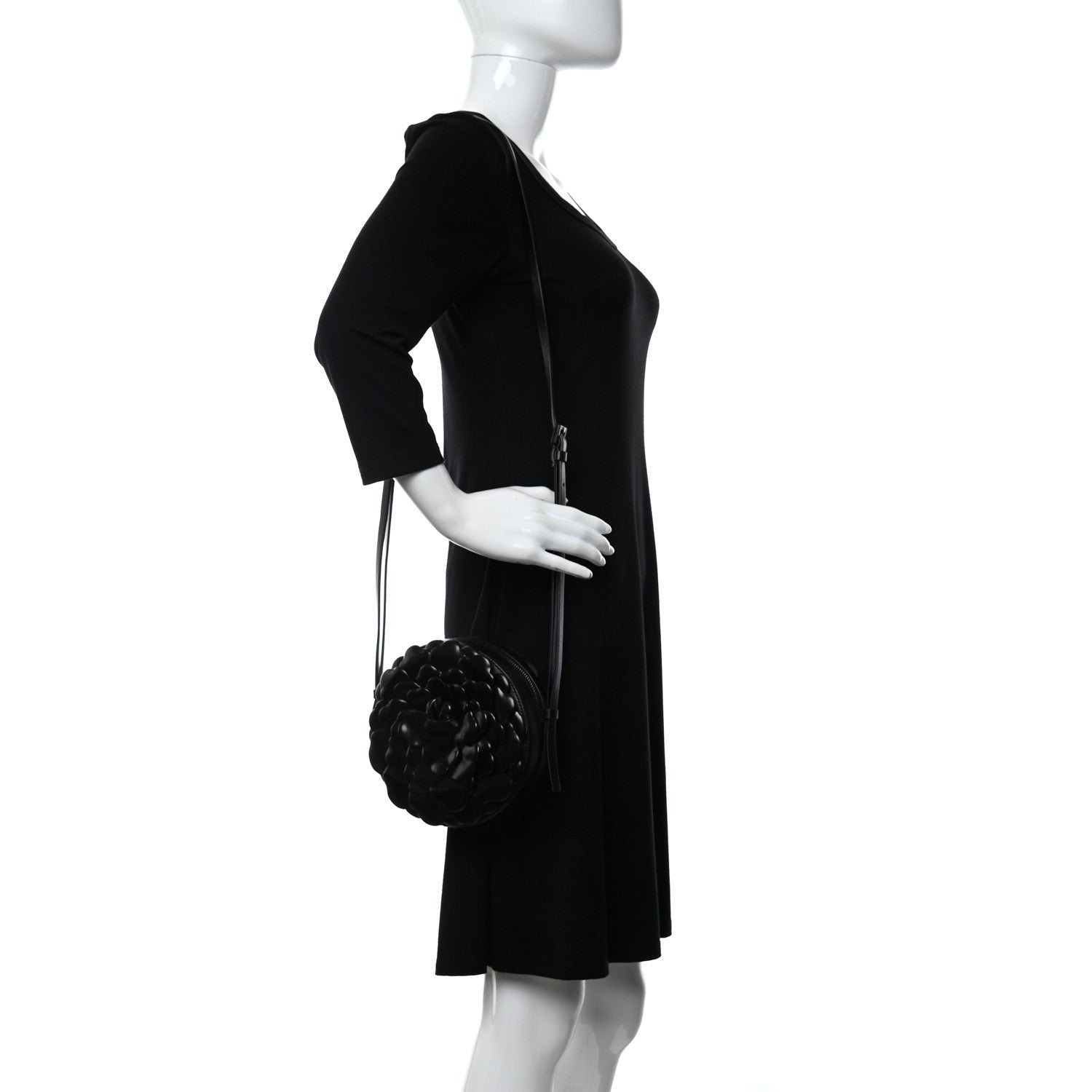 Valentino Garavani Nappa Atelier 03 Rose Edition Round Crossbody Bag Black 2 of 11