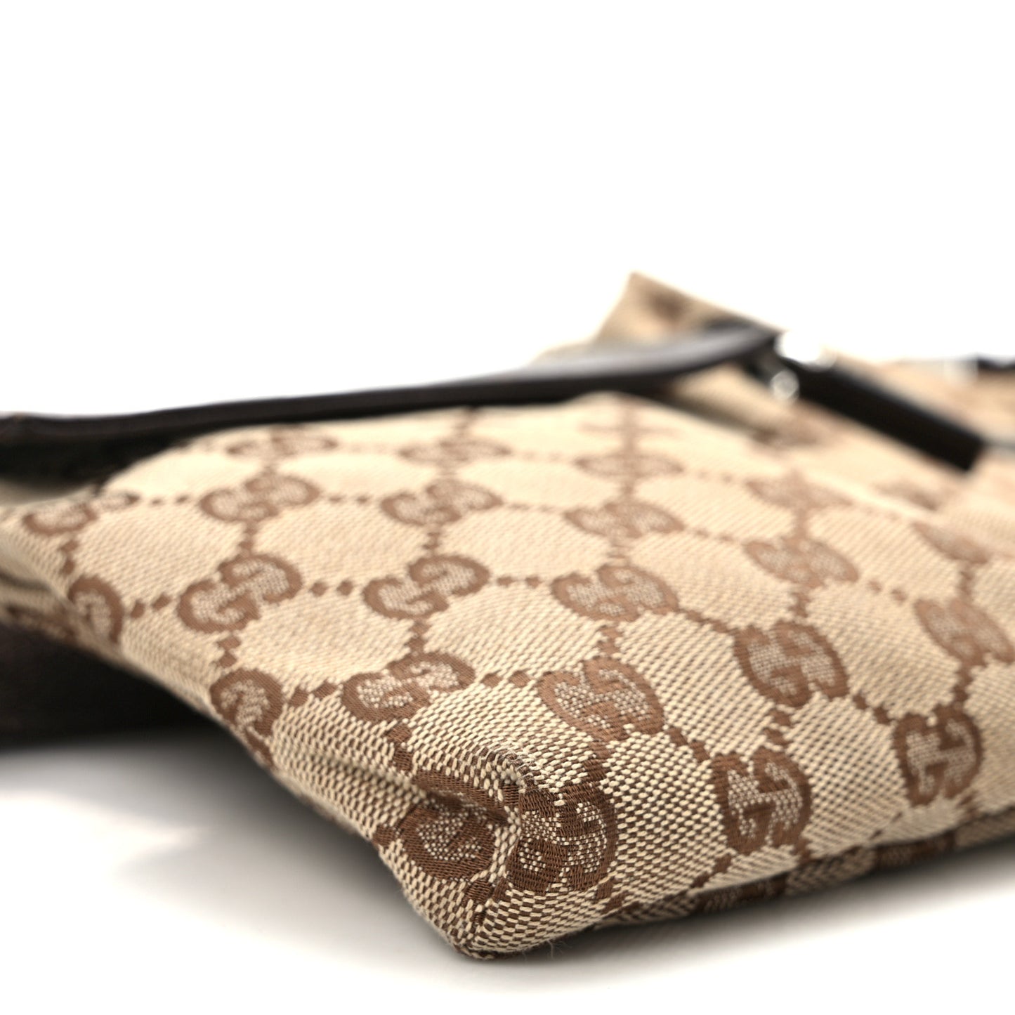GG Monogram Double Pocket Belt Bag Dark Brown
