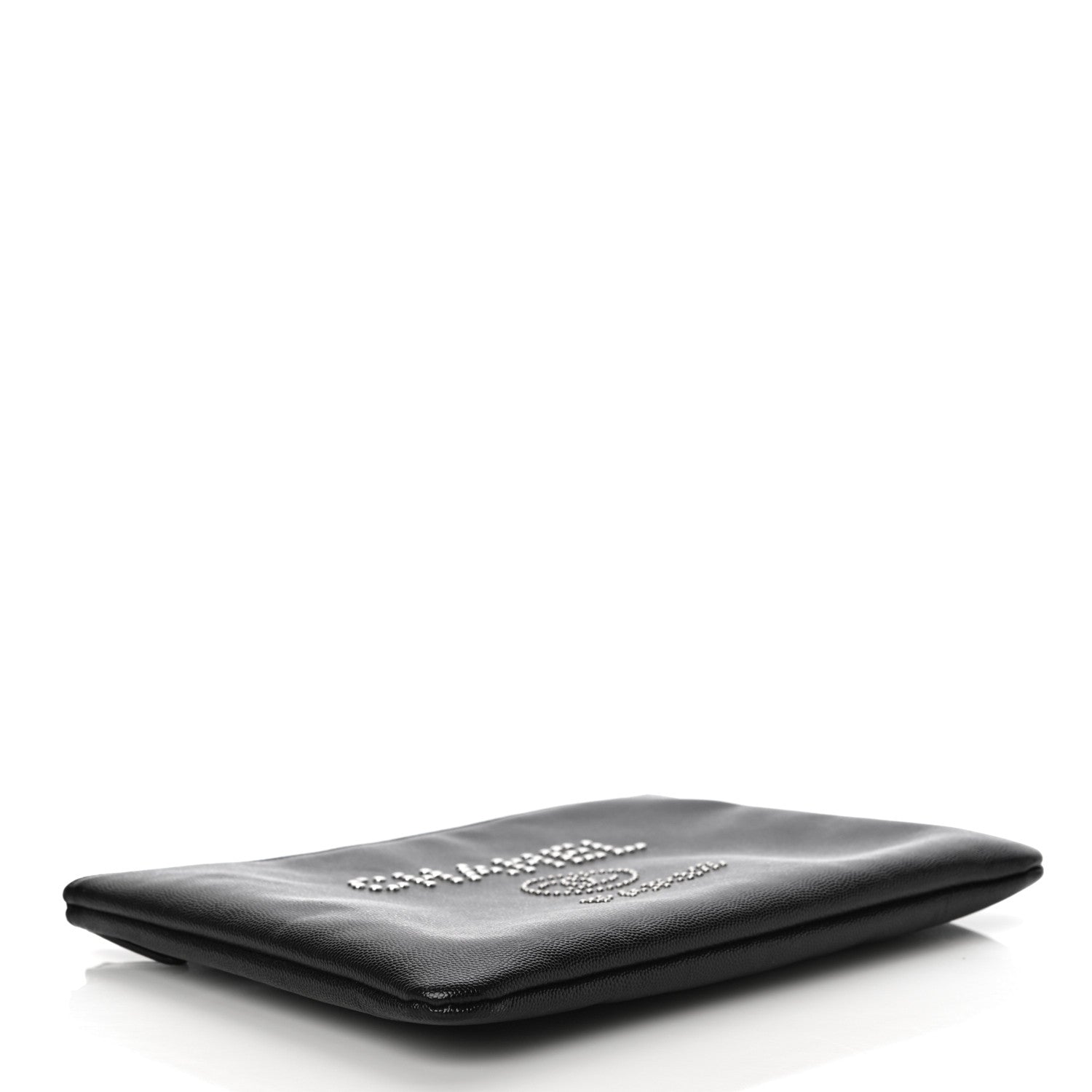 Chanel Caviar Studded Medium Deauville Pouch Black 4 of 10