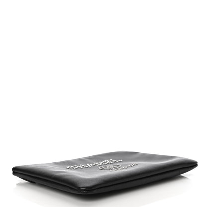 Chanel Caviar Studded Medium Deauville Pouch Black 4 of 10