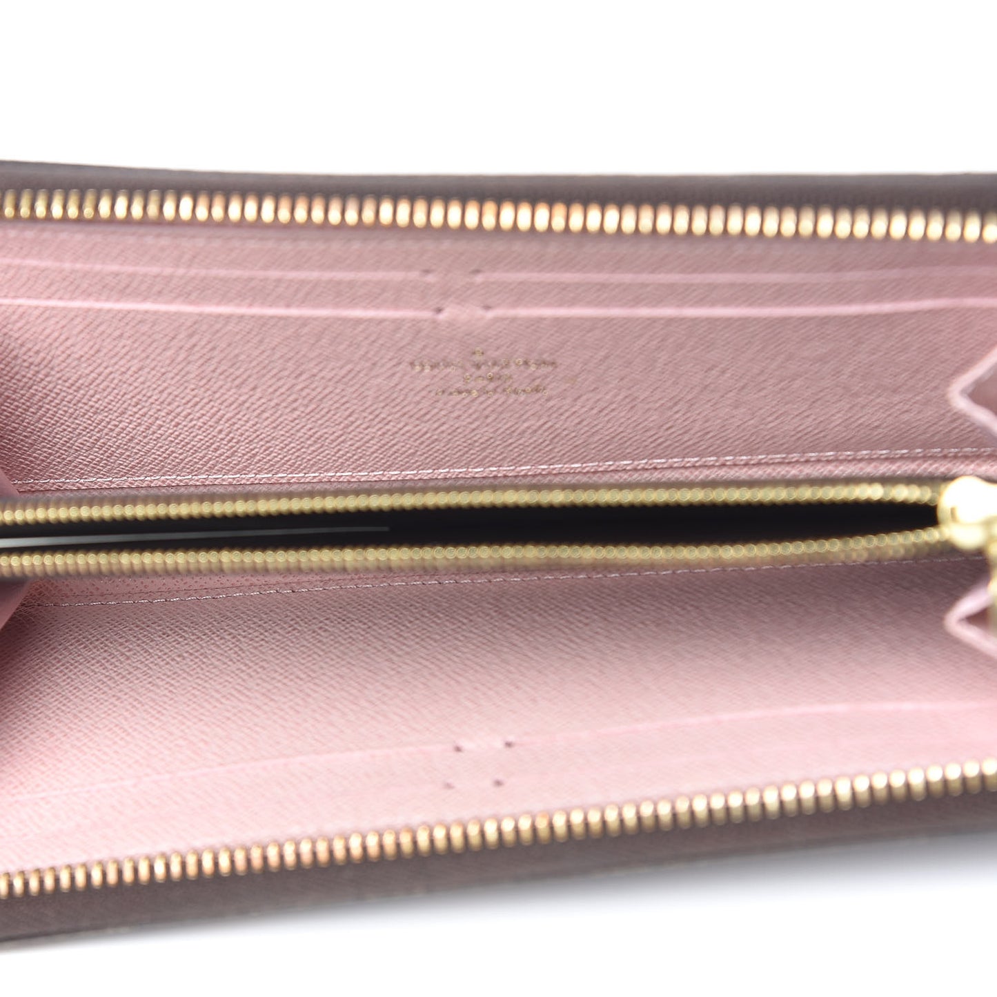 Damier Ebene Clemence Wallet Rose Ballerine