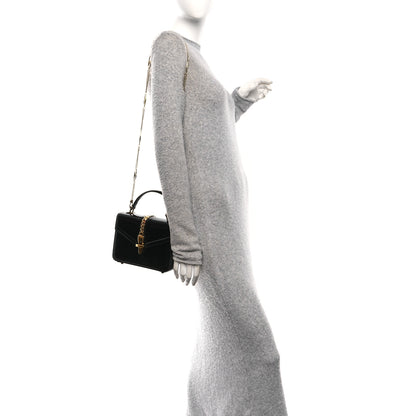 Gucci Mousse Top Patent Mini Sylvie 1969 Top Handle Bag Black 2 of 13
