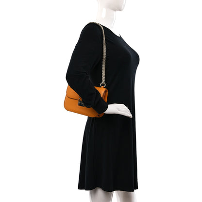 Valentino Garavani Vitello Small Glam Lock Rockstud Flap Mandarin Sorbet 2 of 8