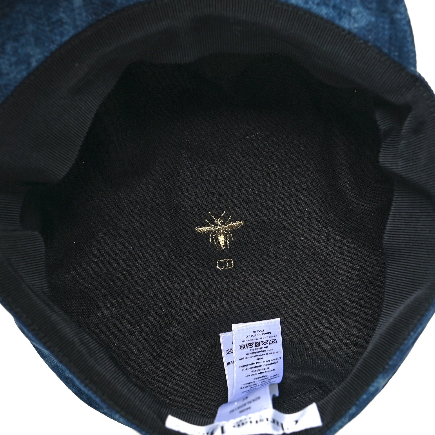 Christian Dior Cotton Denim Baker Boy Hat 57 Blue 6 of 7